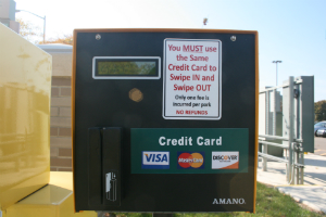 Parking Credit Card payment box