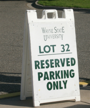 Reserved Parking Sign